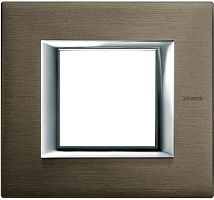 Рамка прямоугольная Legrand BTicino Аxial Axolute 2 мод бронза  картинка